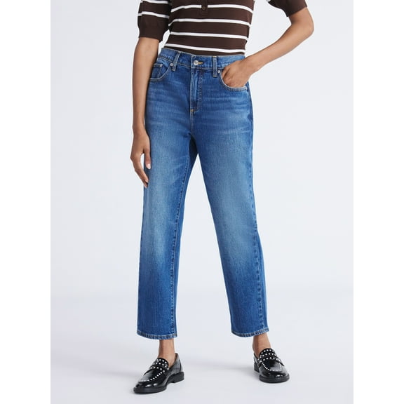 Free Assembly Women's Mid Rise Ankle Length Slim Jeans, 27" Inseam, Sizes 0-18