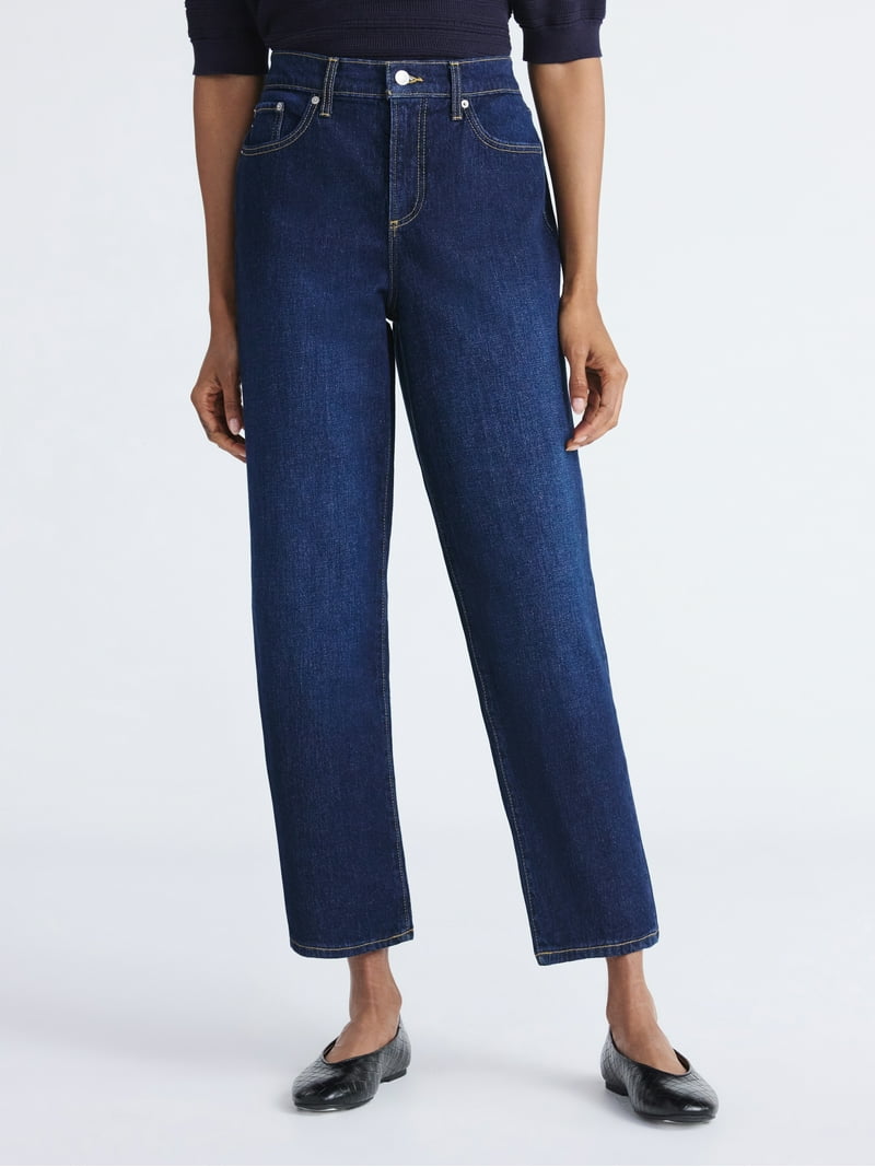 Free Assembly Women's Mid Rise Ankle Length Slim Jeans, 27