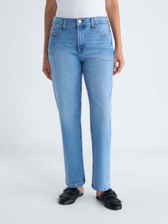 Women's and Women's Plus Mid Rise Ankle Slim Jeans, Sizes 0-28W