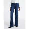 thumbnail image 1 of Free Assembly Women's Mid Rise Full Length Bootcut Jeans, 32" Inseam, Sizes 0-20, 1 of 5