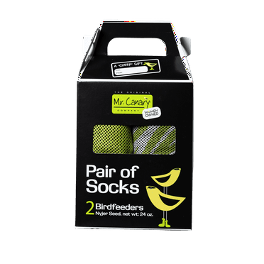 MR CANARY THISTLE SOCK FEEDERS ‘PAIR OF SOCKS’