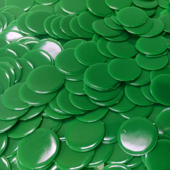 MR CHIPS Bingo Chips 3/4 inch Size - 1,000 Counting Bingo Chips in Solid Green Color - Versatile Counting Chips for Classroom Activities & Board Games