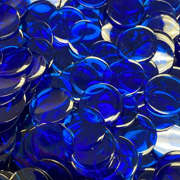 MR CHIPS Bingo Chips 3/4 inch Size - 500 Counting Bingo Chips in Transparent Blue Color - Versatile Counting Chips for Classroom Activities & Board Games