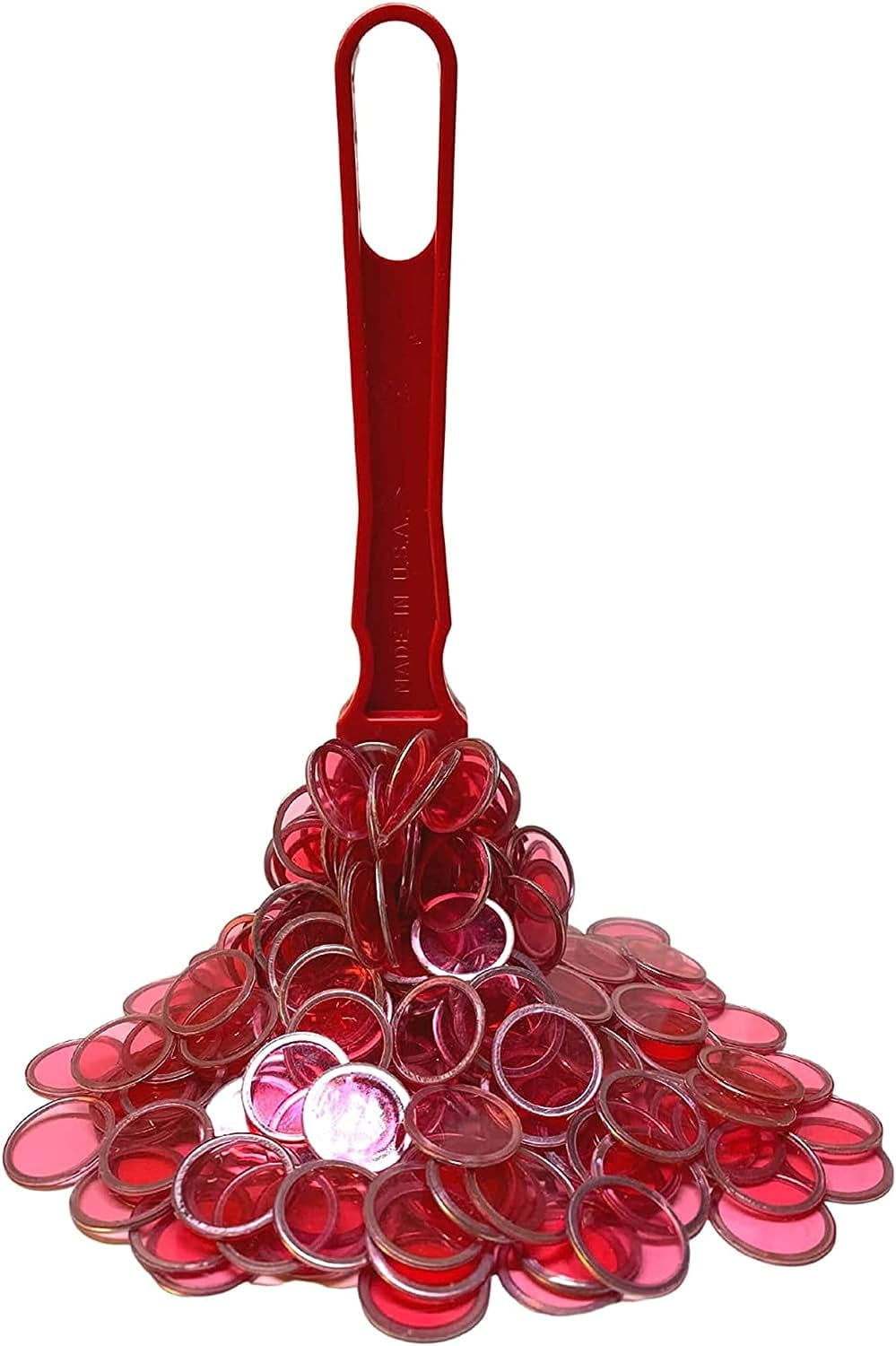 MR CHIPS Bingo Wand Combo with 100 Upgraded Bingo Chips, Red