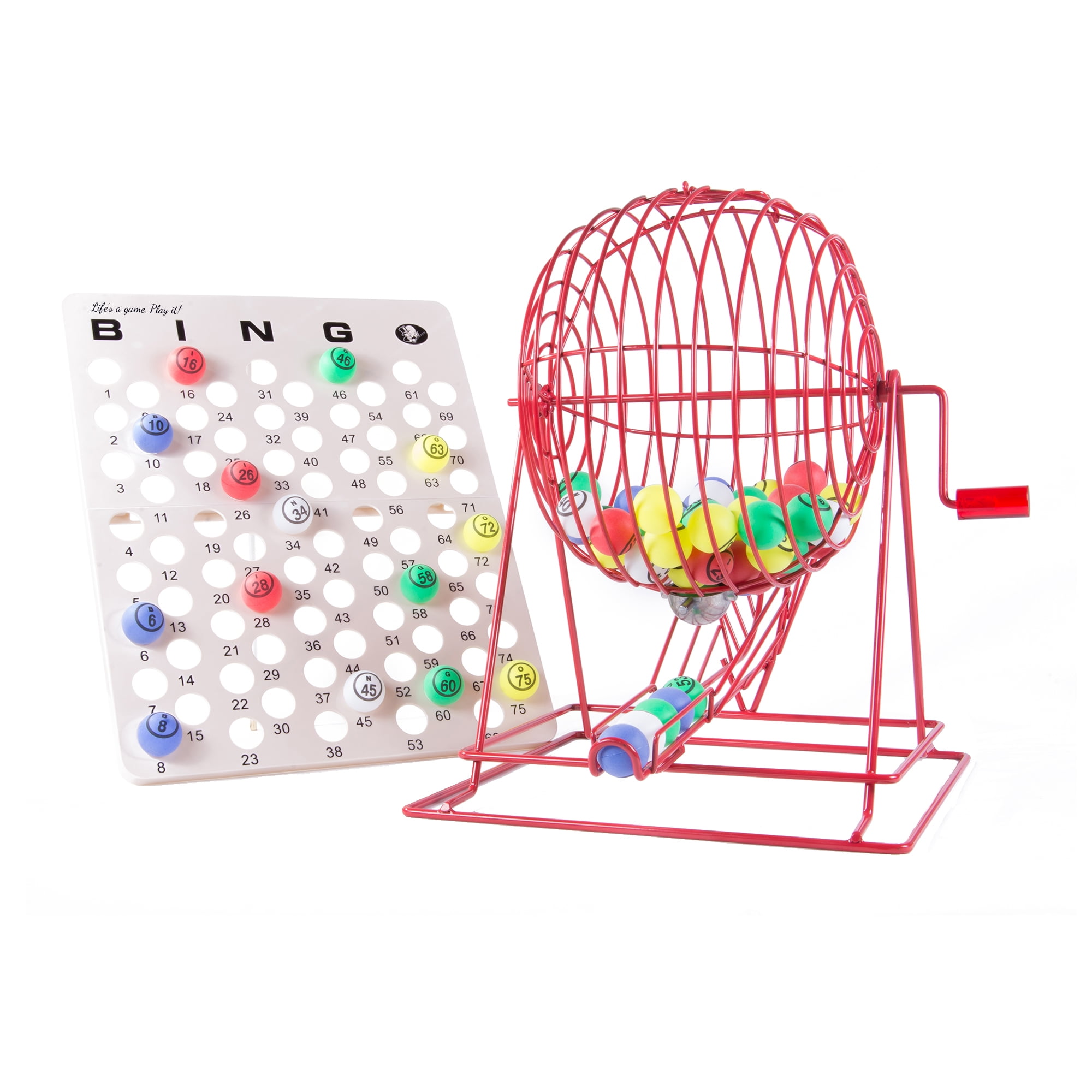 MR CHIPS Professional Bingo Game Set with Extra Large Bingo Cage (19