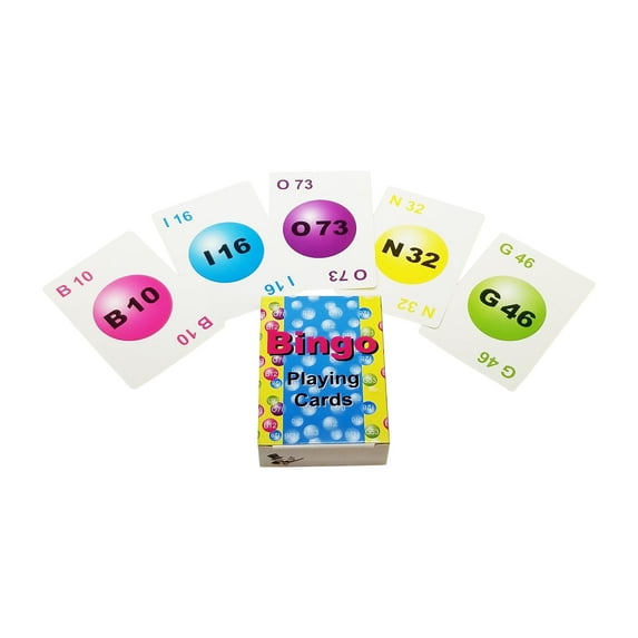 MR CHIPS Professional Plastic Coated Bingo Cards - Deck of 75 Playing Bingo Calling Cards - Colorful Bingo Cards Reusable for Bingo Games on The go!