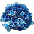 thumbnail image 1 of MR CHIPS ¾ inch Plastic Magnetic Bingo Chips with Metal Ring, 100 Chips, Blue, All Ages, 1 of 8