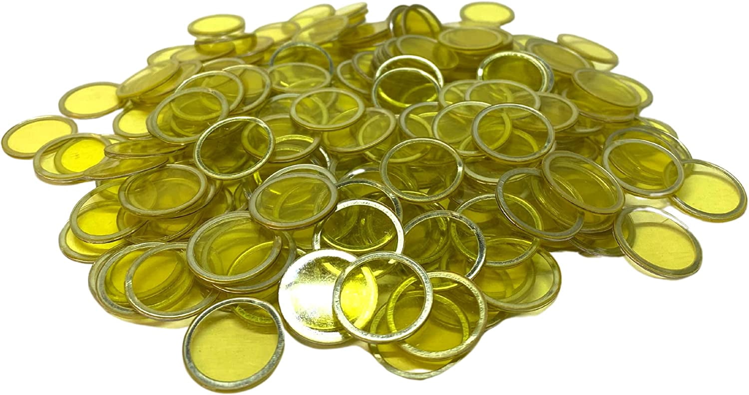 MR CHIPS ¾ inch Plastic Magnetic Bingo Chips with Metal Ring, 200 Chips ...