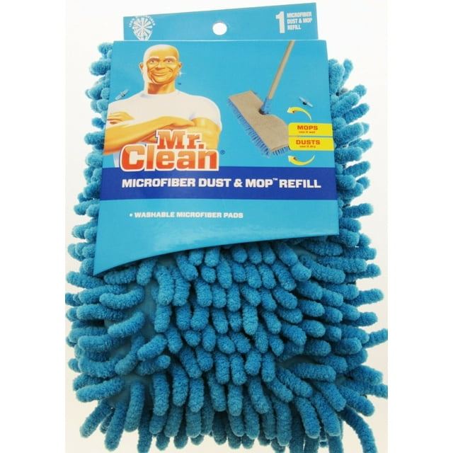 MR. CLEAN Microfiber Dust and Mop Refill Cleaning Head Light Blue