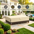 thumbnail image 1 of MR. COVER Patio Furniture Cover, Waterproof 600D Heavy Duty Outdoor Sofa and Table Set Cover, Rectangular Sectional Couch Protector, Fits 109"W x 84" Dx 28"H, Brown & Khaki, 1 of 11