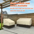 thumbnail image 1 of MR. COVER Patio Furniture Covers Waterproof, Outdoor Chair Covers for Rocking Chair, Heavy Duty Patio Adirondack Chair Cover Fits up to 45"W x 40"D x 35"H, Anti-UV, Brown & Khaki, 2 Pack, 1 of 1
