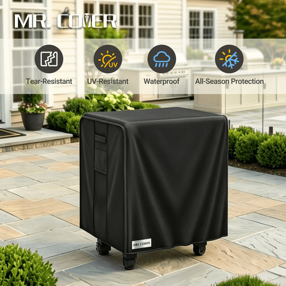 MR. Cover 36" Outdoor Prep Table Cover, Waterproof 600D Heavy Duty Grill Cart Cover for Keter Unity Table, Kitchen Island Cart & Storage Cabinet