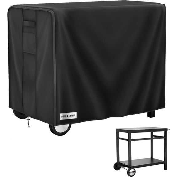 MR. Cover 40 Inch Outdoor Prep Table Cover, Waterproof 600D Heavy Duty Grill Cart Cover for Royal Gourmet Flat-Top Worktable, Kitchen Island Cart, Outdoor Storage Cabinet Protector