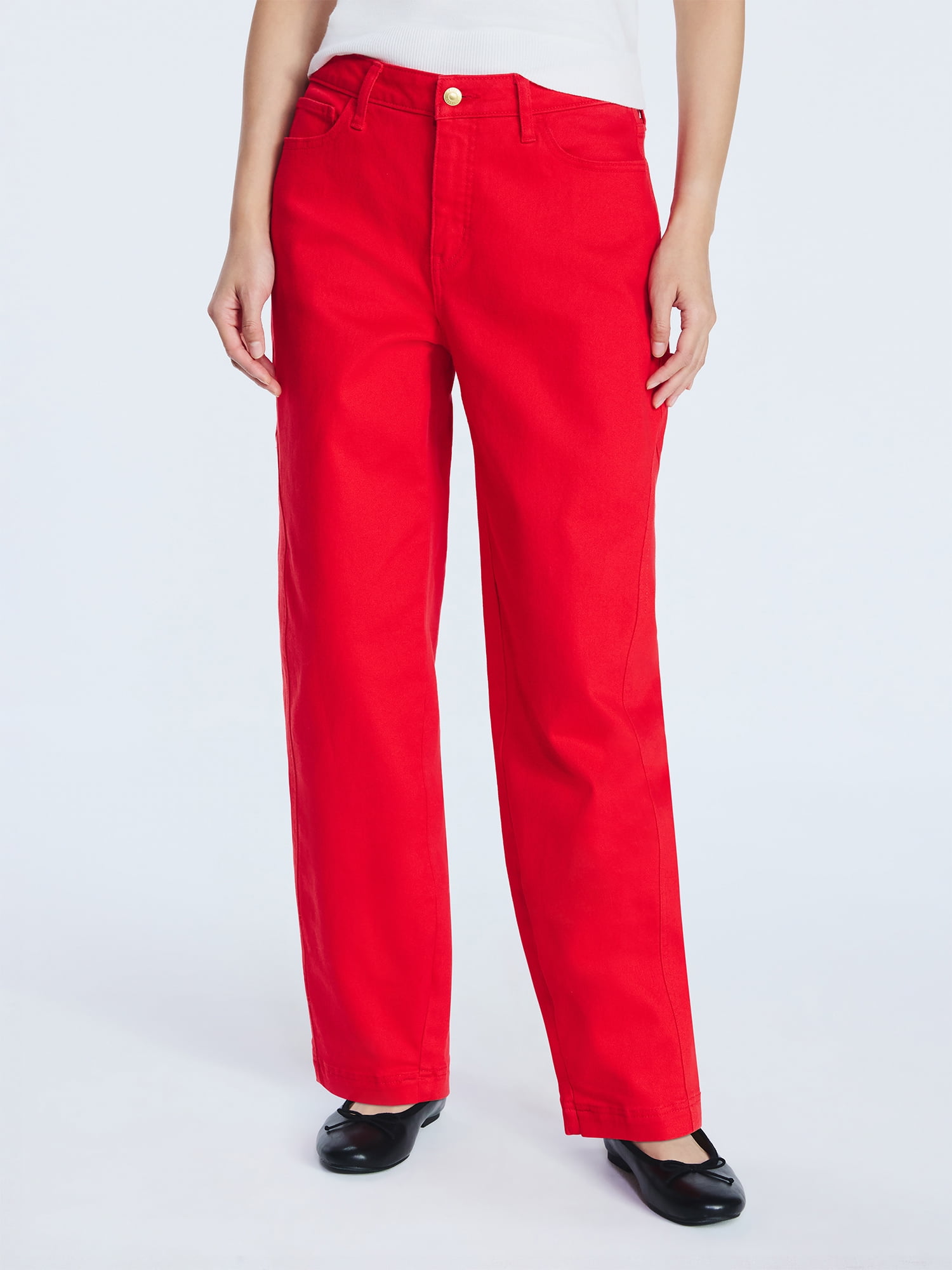 Free Assembly Women's Midrise Cropped Barrel Jeans, 27.5" Inseam, Sizes 0-20
