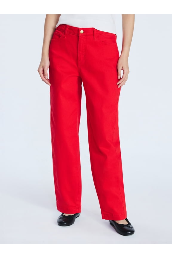 Women's Midrise Cropped Barrel Jeans, 27.5" Inseam, Sizes 0-20