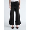 thumbnail image 1 of Scoop Women's and Women's Plus Mid Rise Cuffed Wide Leg Jeans, Sizes 0-28W, 1 of 5