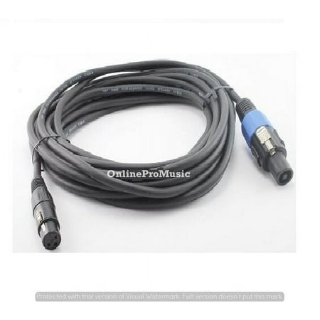 MR DJ 12ft Speakon Plug Male to XLR Jack Female Extension Cable