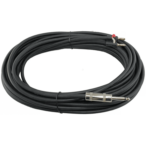 MR DJ CQB12 12' Pro PA DJ Karaoke Banana Plug to 1/4" Male Mono Audio Amp Patch Cords Speaker Wire PA Cable