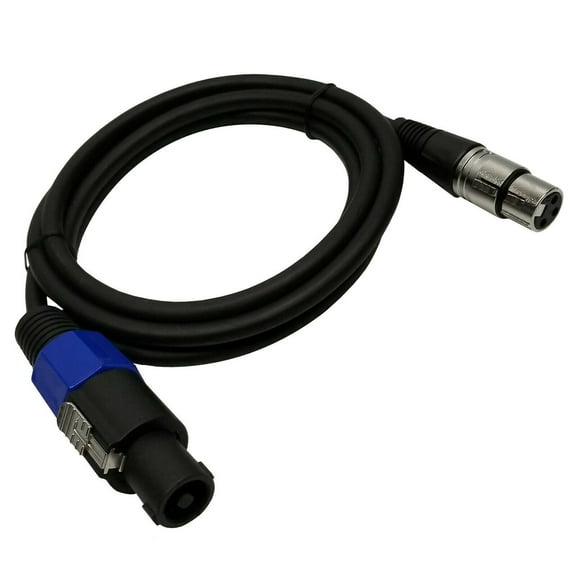 MR DJ CSMXF12 12' Speakon Plug Male to XLR Female Extension Cable for PA DJ Amplifier Stage MonitorMR DJ CSMXF12 12' Speakon Plug Male to XLR Female Extension Cable for PA DJ Amplifier Stage Monitor