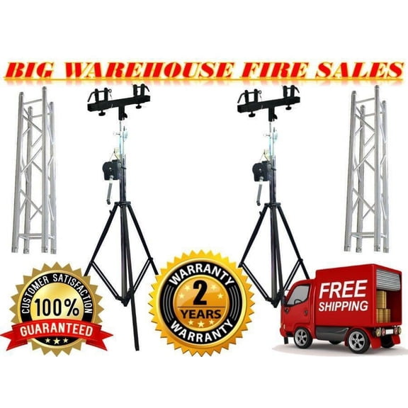 MR DJ Crank-up Portable 10' Lighting Stand with 12' Truss Package