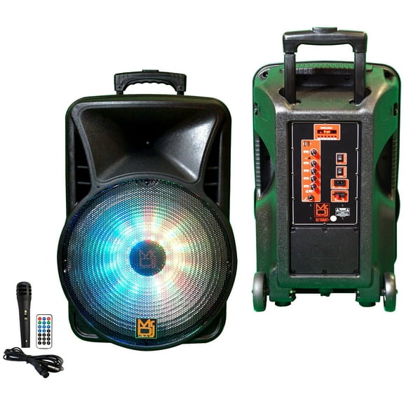 MR DJ DJ15BAT+ 15" Portable Bluetooth Speaker