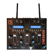 MR DJ DM3838 2-Channel Portable PA DJ Mixer, Metal Housing, Bluetooth Audio Streaming