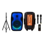MR DJ FLAME3500LED Pro Portable 15  2-Way Full-Range Powered/Active DJ PA Multipurpose Live Sound Bluetooth Loudspeaker with Stand