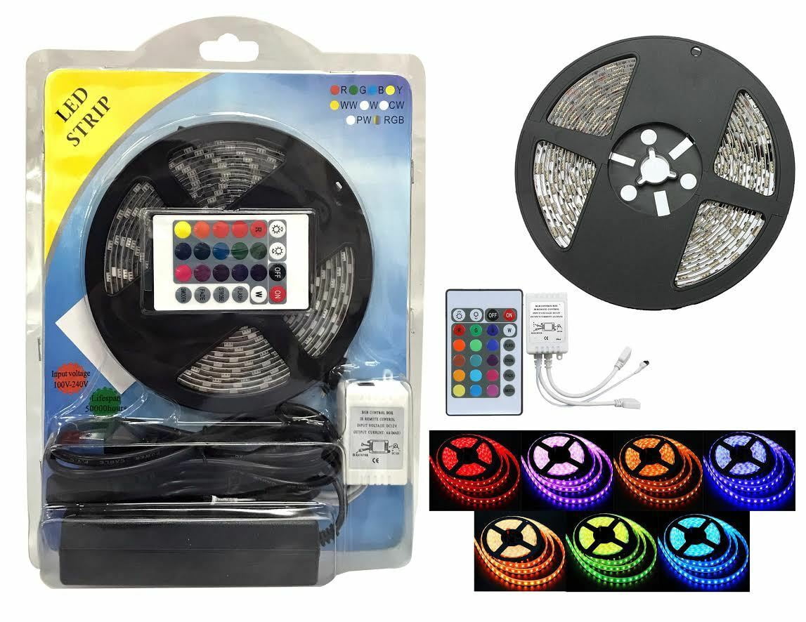 Cree Led Set Ribbon MR DJ LED STRIP RGB Color LED Ribbon Kit with Power Plug RemoteMR DJ ...