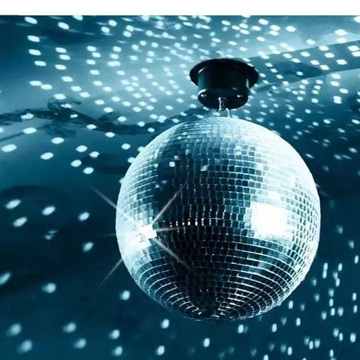MR DJ MB8 8" mirror ball 8" mirror ball covered in high quality 1/4-inch mirrored glass and mirror ball motor