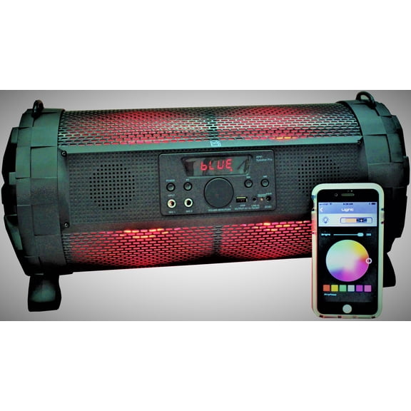 MR DJ MEGATUBE Bluetooth Speaker<br/>Loud Karaoki Boombox Bluetooth LED APP Portable Speaker 6.5" Woofer Powered Battery