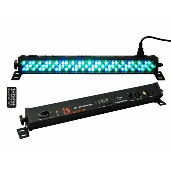 MR DJ MINI STRIP 19" 120 LED 5 Channel DMX RGB Color Strip DJ Wash Up Light Bar