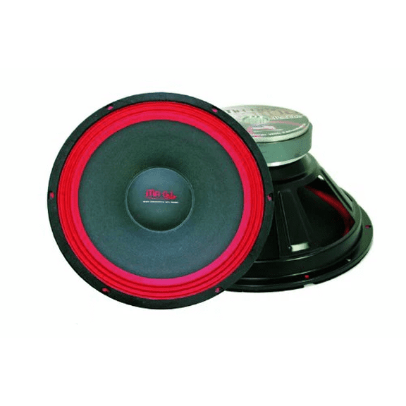 MR DJ PA DJ Woofer PA112 500-Watt Subwoofer Black/Red