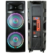 MR DJ PBX6600LED Bluetooth Speaker Professional Dual 2x15 5500W Speaker PA DJ LIGHT Bluetooth
