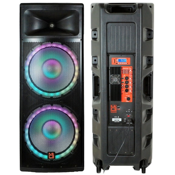 MR DJ PBX6600LED Bluetooth Speaker <br/>Professional Dual 2x15" 5500W Speaker PA DJ LIGHT Bluetooth