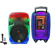 MR DJ PL12FLAME 12 سماعة بلوتوث شفافة محمولة