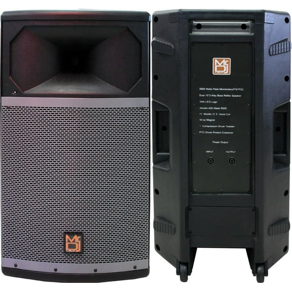 MR DJ PRO115S Passive Speaker Powerful Professional Single 15" Full Range Passive Speaker