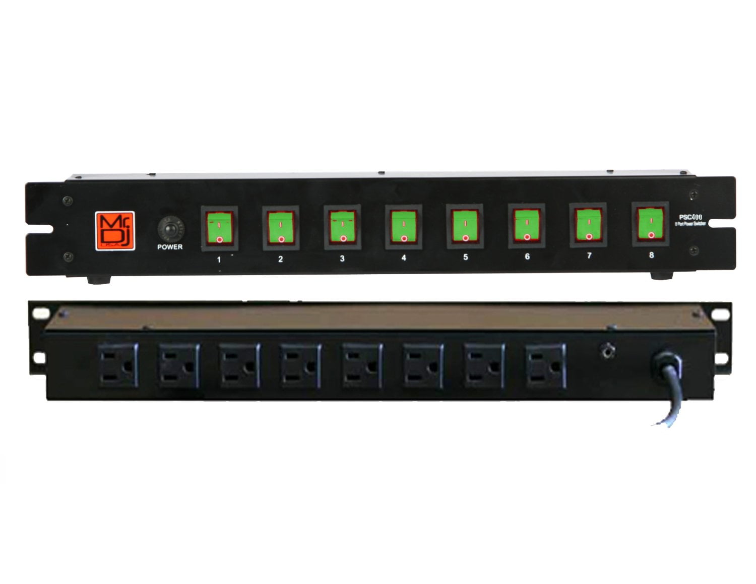 Stackable Power Switcher MR DJ PSC400 Power Switcher Surge Protectors Rack Mountable 8 Port ...