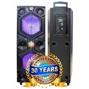 MR DJ VEGAS Double 15 Bluetooth Speaker Professional Dual 15 3-Way Full-Range Powered/Active DJ PA Multipurpose Live Sound Bluetooth Loudspeaker