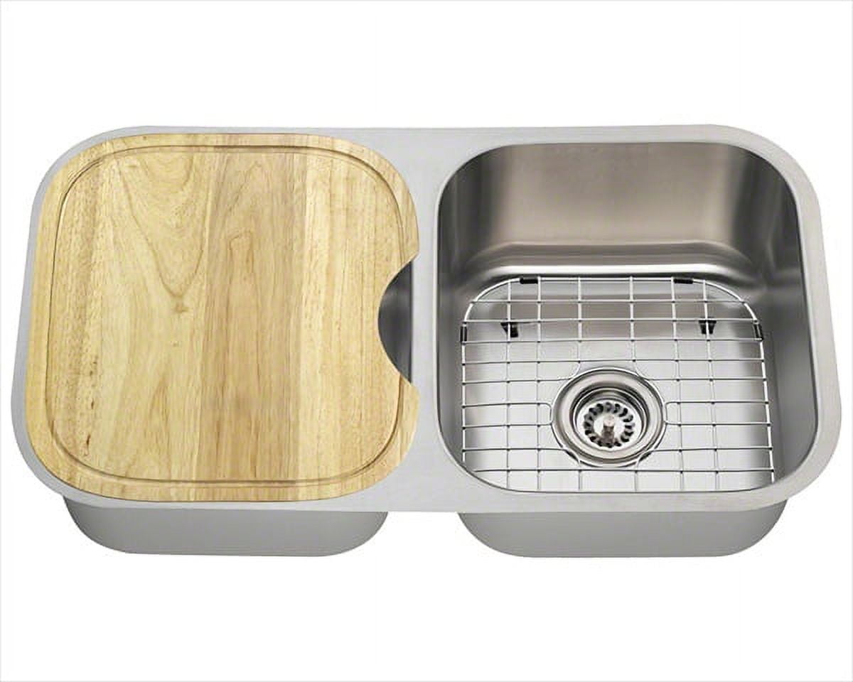 MR Direct 502A Double Bowl Stainless Steel Kitchen Sink, Cutting Board