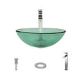 thumbnail image 1 of MR Direct 601 Emerald Vessel Sink Ensemble with a Brushed Nickel finish 721 faucet, pop-up drain, and sink ring., 1 of 8