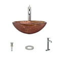 thumbnail image 1 of MR Direct 639 Vessel Sink Ensemble with a Chrome finish 718 faucet, pop-up drain, and sink ring., 1 of 7