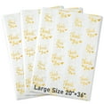 MR FIVE Extra Large MMF7 20" x 36" White with Metallic Gold Thank You