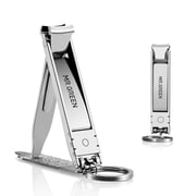 MR.GREEN Collapsible Nail Clippers Small and Thin Portable Travel Nail Scissors Cutter Stainless Steel Manicure Tools with Nail Files Eco-Packaging