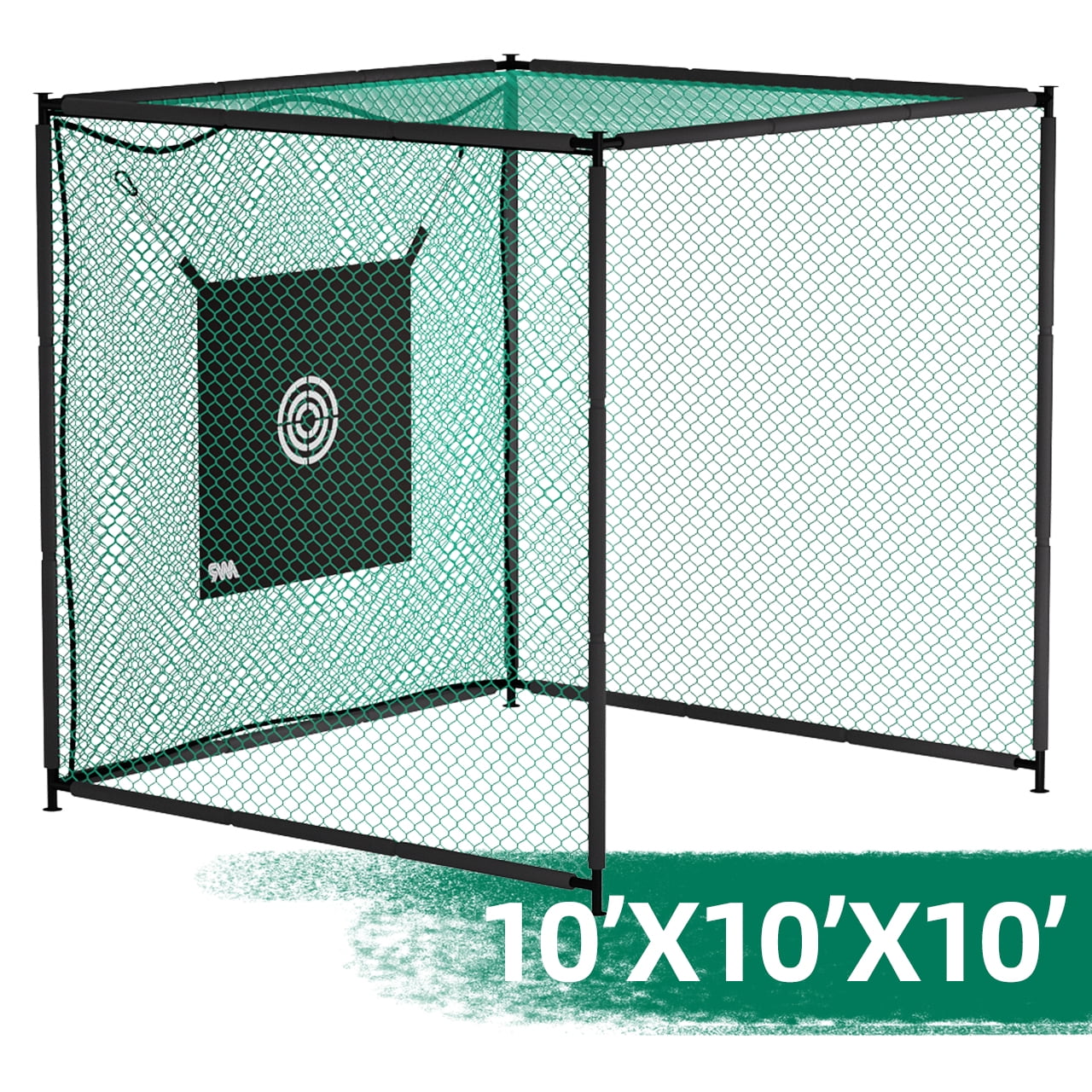 MR Golf Driving Cage - 10x10ft, Hitting Net with Target Cloth & Steel ...