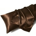 thumbnail image 1 of MR&HM Satin Body Pillow Case, Satin Body Silk Pillowcase for Hair and Skin, 20x54, Brown, 1 of 5