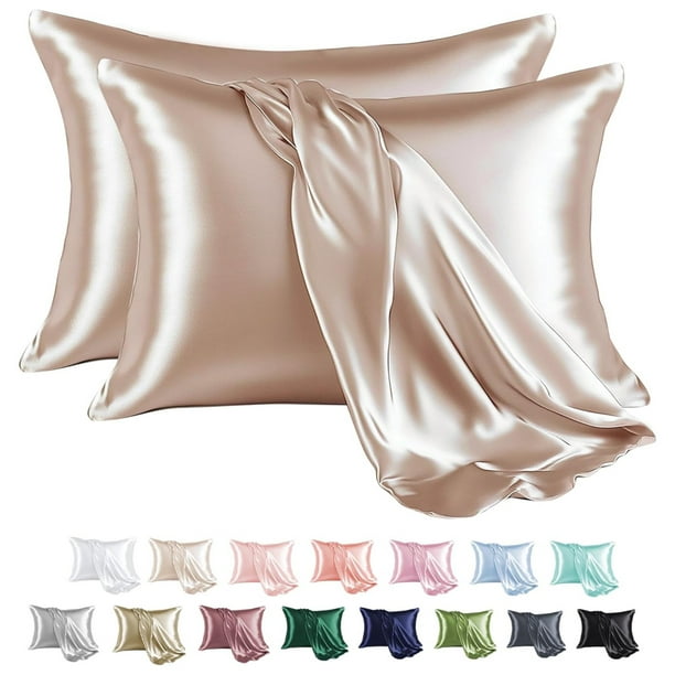 MR&HM Satin Pillow Case, 2 Pack Sat…