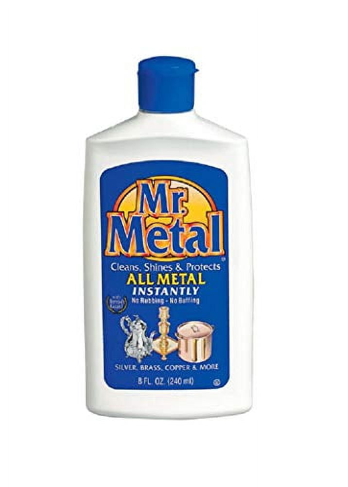 Mr. Metal Metal Polish Liquid All Metal Multipurpose Cleaner Non-Abrasive,  Instant Sterling Silver Cleaner Brass