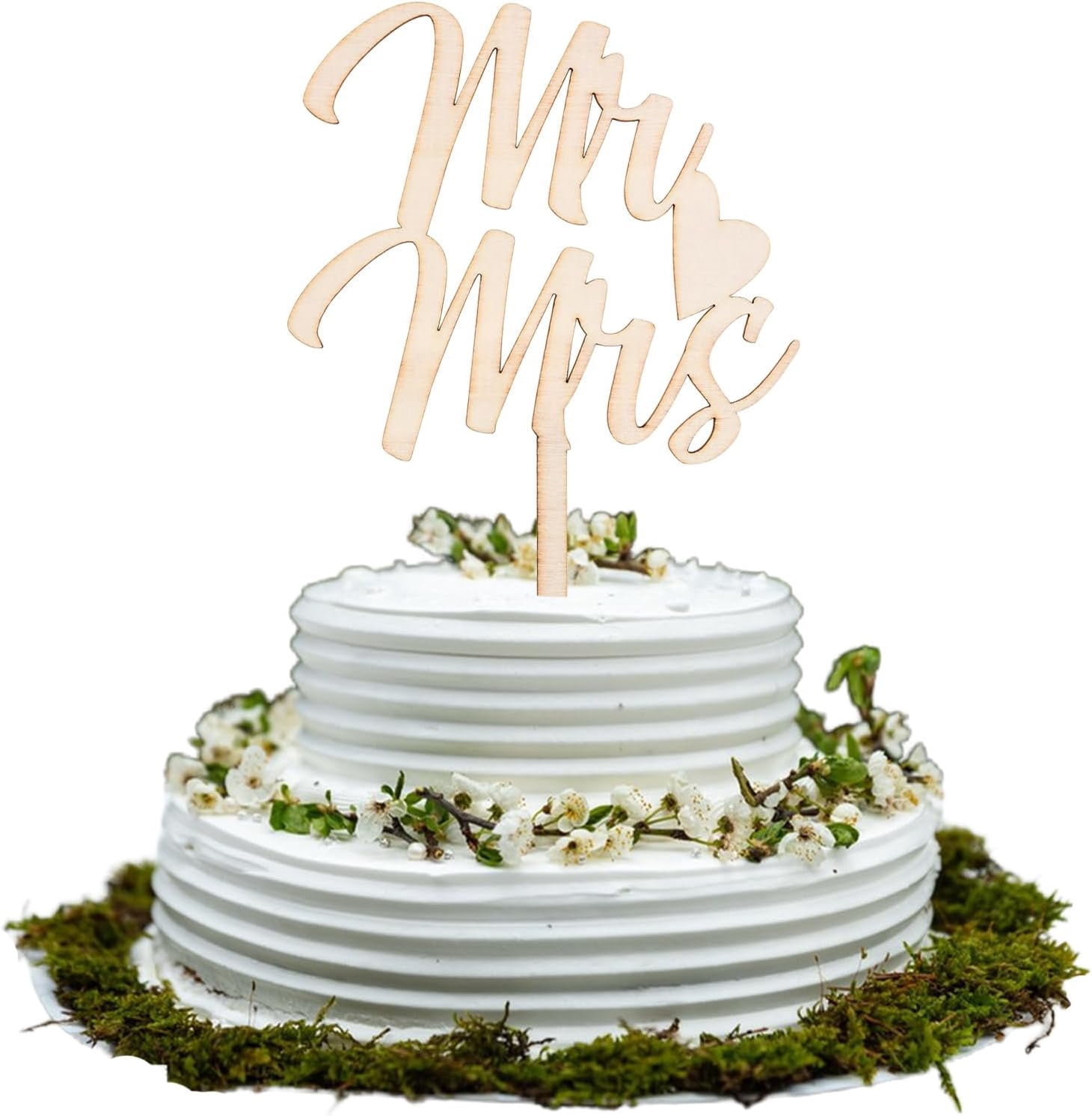 Acrylic Gold Mirror Mr & Mrs Cake Topper Wedding Bridal Shower Decor