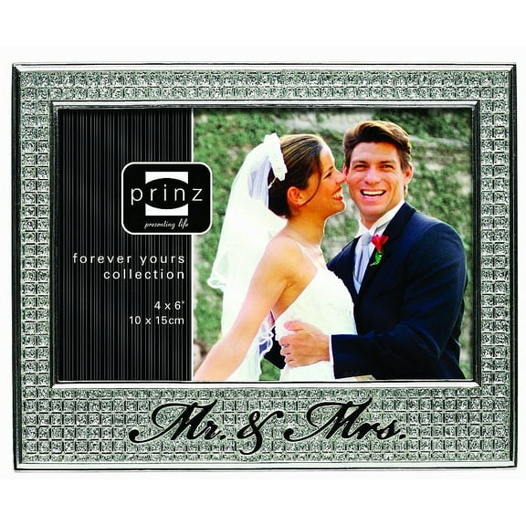MR    MRS  crystal glitter inlay frame by Prinz - 4x6