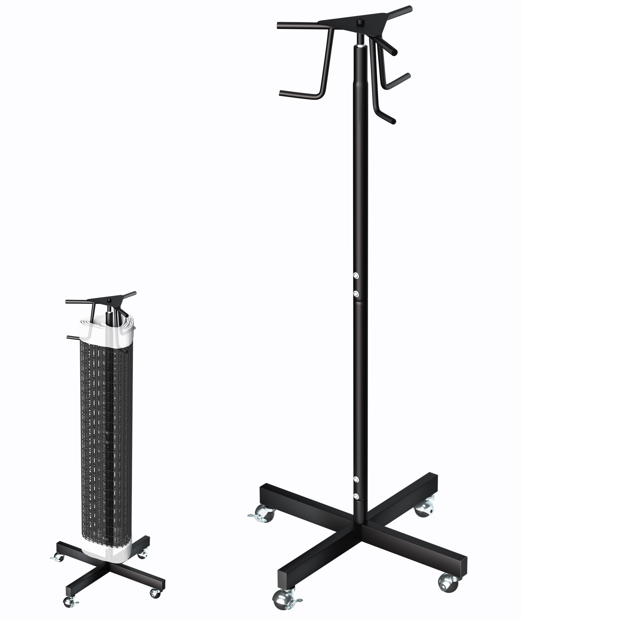 Volleyball Rack MR Movable Volleyball Net Storage Rack with Lockable Wheels ...